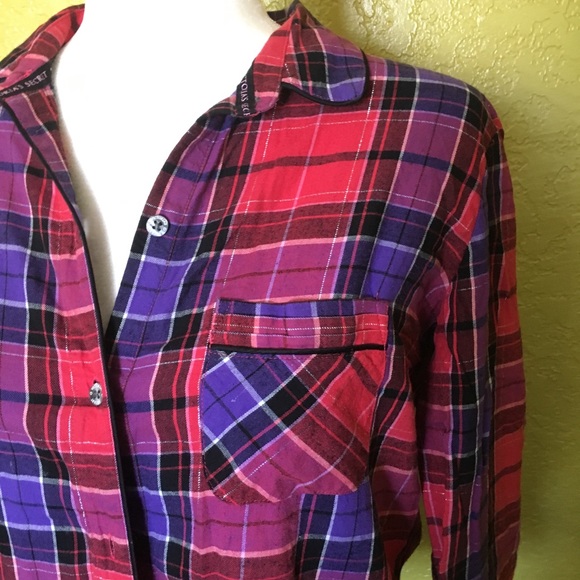 Victoria’s Secret Plaid Pajama Flannel - Picture 2 of 3